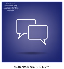 Speech bubbles icon. vector illustration