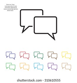 Speech bubbles icon. vector illustration