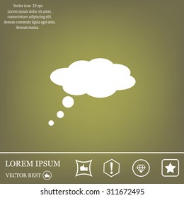  speech bubbles icon, vector illustration. Flat design style