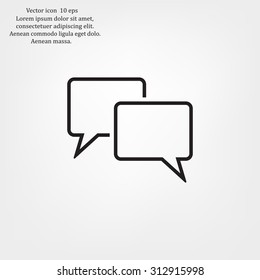 Speech bubbles icon. vector illustration
