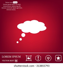  speech bubbles icon, vector illustration. Flat design style