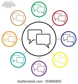 Speech bubbles icon. vector illustration