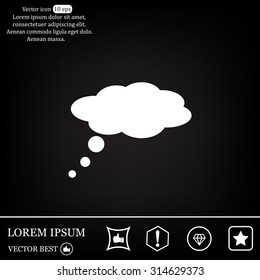  speech bubbles icon, vector illustration. Flat design style