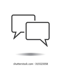 Speech bubbles icon. vector illustration