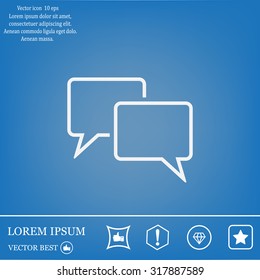 Speech bubbles icon. vector illustration