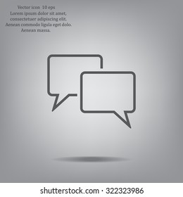 Speech bubbles icon. vector illustration