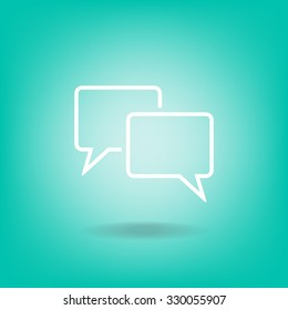 Speech bubbles icon. vector illustration