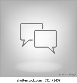 Speech bubbles icon. vector illustration