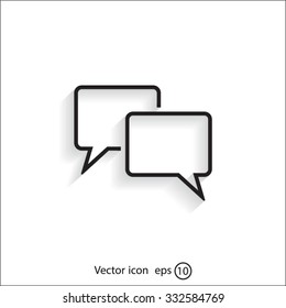 Speech bubbles icon. vector illustration