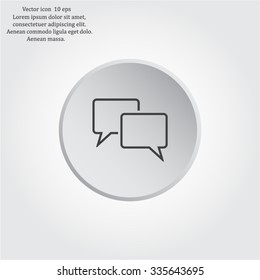 Speech bubbles icon. vector illustration