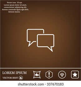 Speech bubbles icon. vector illustration
