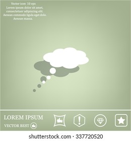  speech bubbles icon, vector illustration. Flat design style
