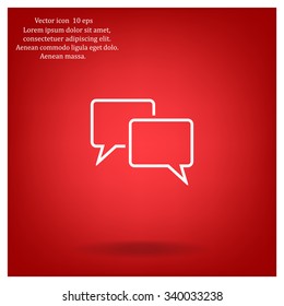 Speech bubbles icon. vector illustration