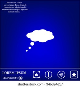  speech bubbles icon, vector illustration. Flat design style