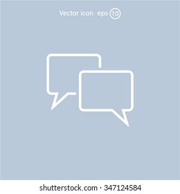 Speech bubbles icon. vector illustration