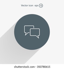 Speech bubbles icon. vector illustration