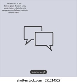 Speech bubbles icon. vector illustration