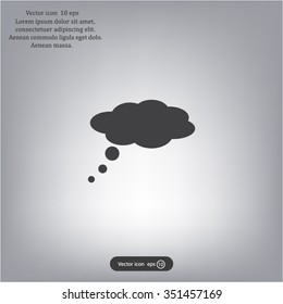  speech bubbles icon, vector illustration. Flat design style