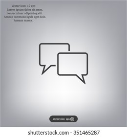 Speech bubbles icon. vector illustration