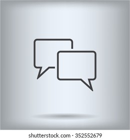 Speech bubbles icon. vector illustration
