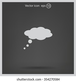  speech bubbles icon, vector illustration. Flat design style