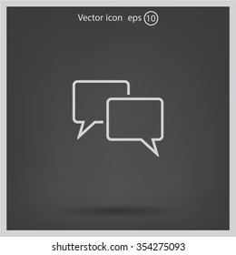 Speech bubbles icon. vector illustration