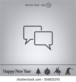 Speech bubbles icon. vector illustration