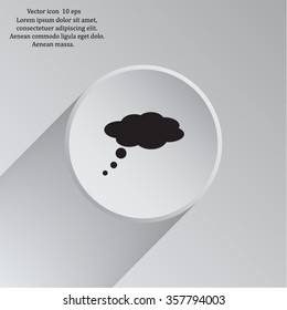  speech bubbles icon, vector illustration. Flat design style