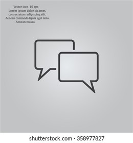 Speech bubbles icon. vector illustration