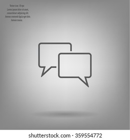 Speech bubbles icon. vector illustration