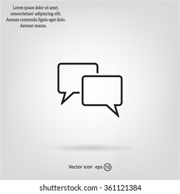 Speech bubbles icon. vector illustration
