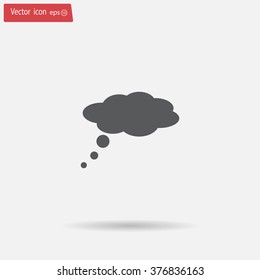  speech bubbles icon, vector illustration. Flat design style