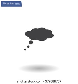  speech bubbles icon, vector illustration. Flat design style