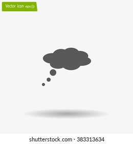  speech bubbles icon, vector illustration. Flat design style
