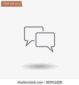 Speech bubbles icon. vector illustration