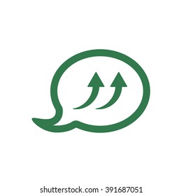 Speech bubbles  icon, vector illustration. Flat design style