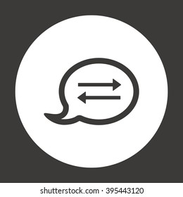 Speech bubbles  icon, vector illustration. Flat design style