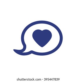 Speech bubbles  icon, vector illustration. Flat design style