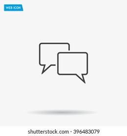 Speech bubbles icon. vector illustration