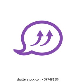 Speech bubbles  icon, vector illustration. Flat design style
