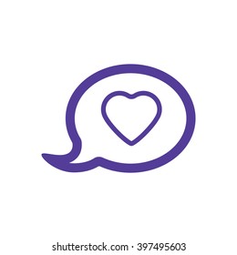 Speech bubbles  icon, vector illustration. Flat design style