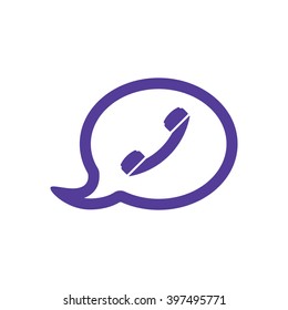 Speech bubbles  icon, vector illustration. Flat design style