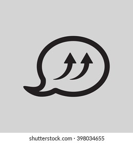 Speech bubbles  icon, vector illustration. Flat design style