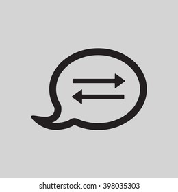 Speech bubbles  icon, vector illustration. Flat design style