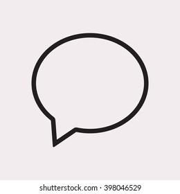 Speech bubbles  icon, vector illustration. Flat design style