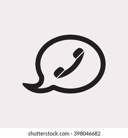 Speech bubbles  icon, vector illustration. Flat design style