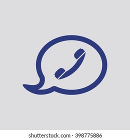 Speech bubbles  icon, vector illustration. Flat design style