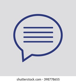 Speech bubbles  icon, vector illustration. Flat design style
