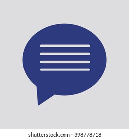 Speech bubbles  icon, vector illustration. Flat design style