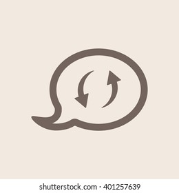 Speech bubbles  icon, vector illustration. Flat design style